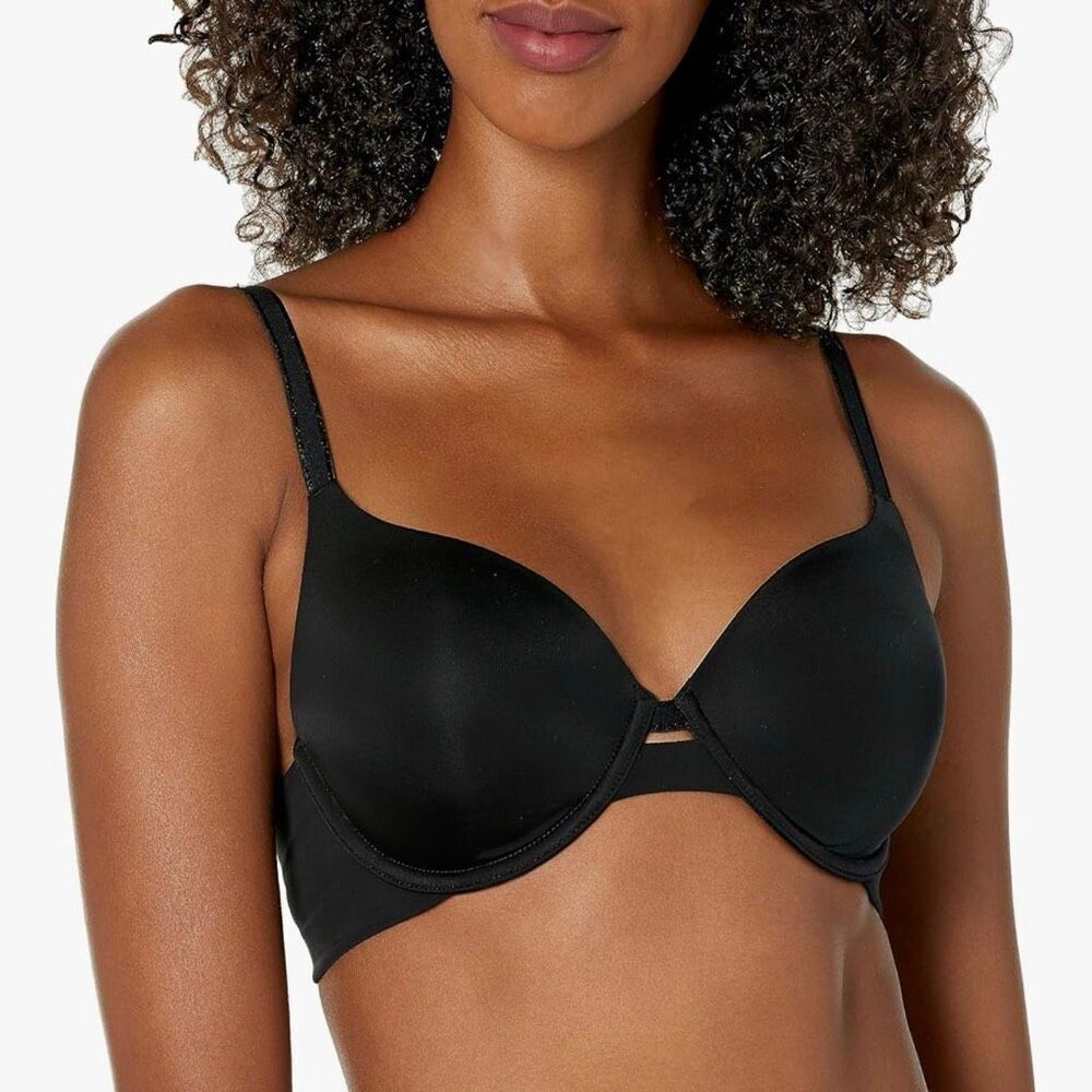 Warner's Womens Lightly Lined Convertible Bra No Side Effect Black Sz 38DD EUC